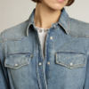 GOLDEN W'S CHEMISIER DRESS MEDIUM STONE WASHED DENIM - Imagen 2